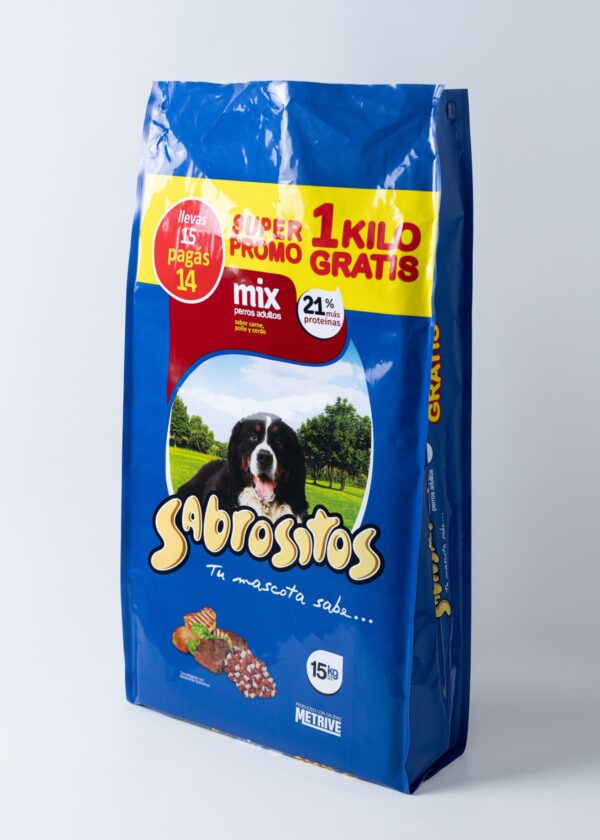 Bolsa bilaminada de 15 kg para alimento para mascotas